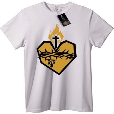 NOONEBRAND Тениска със свято сърце - XS, White