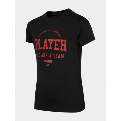 4F t shirt HJZ22 JTSM007 černá