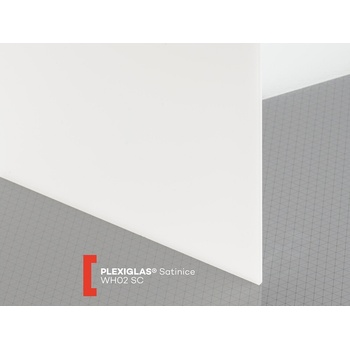 Röhm Pieskované plexisklo Plexiglas Satinice 3 mm WH02 SC 2030 x 3050 mm biele 1 ks