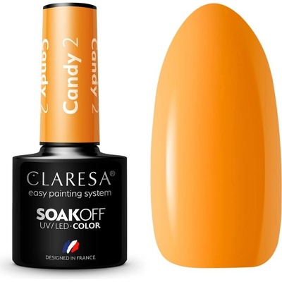 Claresa SoakOff UV/LED Color Candy gelový lak na nehty odstín 2 5 g