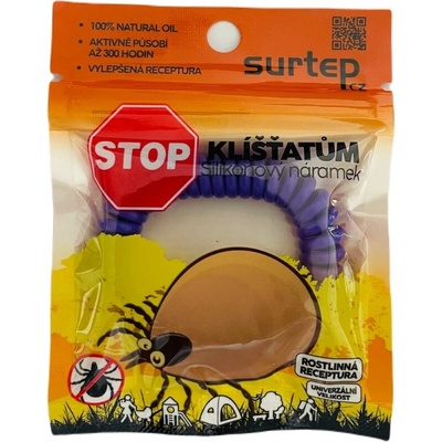 Stop klíšťatům - silikonový náramek 20 ks, Mix barev
