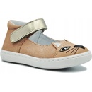 Mido baleríny pre dievčatá s mačiatkom trblietky kožené