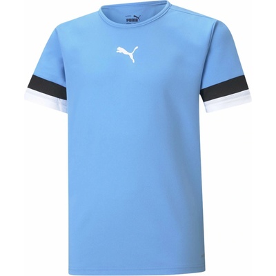 Puma Detské tričko TEAMRISE JERSEY JR svetlomodrá biela čierna