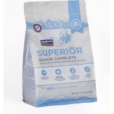 Fish4Dogs velké pro starší psy Superior losos s bramborami 1,5 kg