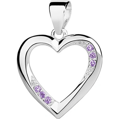 Olivie Strieborný prívesok Srdce Violet 3933