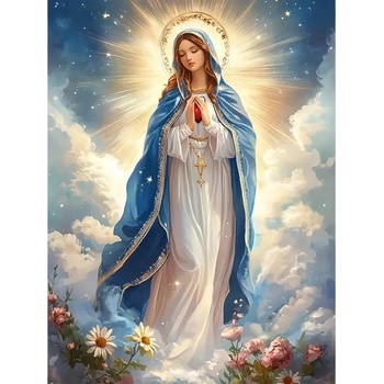 Norimpex - Puzzle Diamant painting: irgin Mary in the clouds 30x40cm - 1 - 39 piese