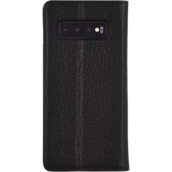 Case-Mate Wallet Folio - кожен калъф (естествена кожа), тип портфейл за Samsung Galaxy S10 (черен)
