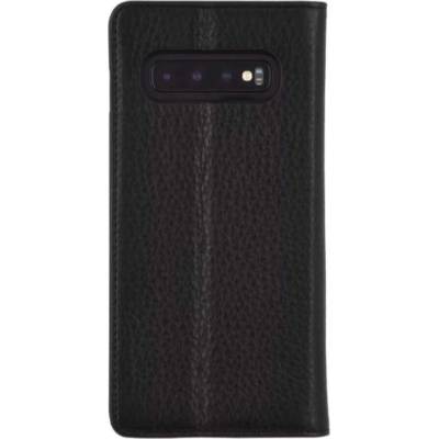 Case-Mate Wallet Folio - кожен калъф (естествена кожа), тип портфейл за Samsung Galaxy S10 (черен)