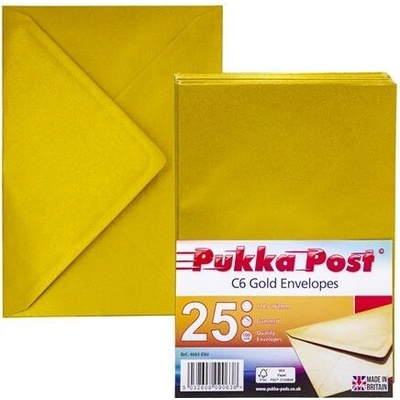Obálka, C6, silikónová, PUKKA PAD "Gold", zlatá