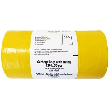 Quickpack zatahovací pytle 120 l 28µm 50ks žluté