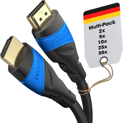 KabelDirekt - 8K & 4K HDMI cable - 10x 3m - Developed in Germany - For every HDMI cable setup (10K, 8K@60Hz & 4K@120Hz, High Speed HDMI with Ethernet, Blu-ray, PS5, Xbox Series, Switch) - 1548