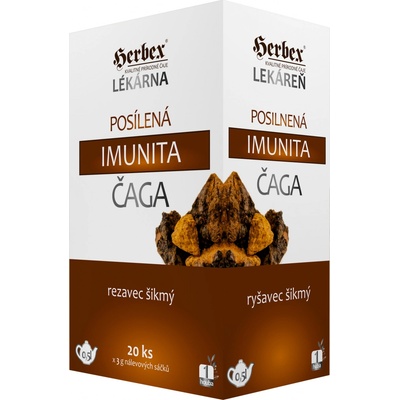 Herbex Lékárna Posílená imunita ČAGA nálevové sáčky 20 x 3 g