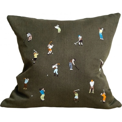 Fine Little Day Ľanový Golfers Embroidered 48 x 48 cm