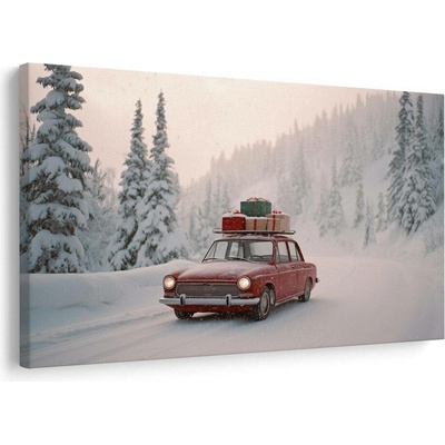 Obraz vánoční auto splněných přání - 120x80