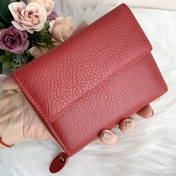 Image 1 of Естествена кожа портмоне Цвят Червен Модел Е998-1450