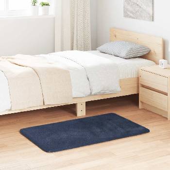 vidaXL Шаги килим с дълъг косъм, NAVARRA, тъмносин, 60x100 см (4102811)