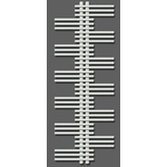 Zehnder Yucca - Радиатор за баня 177x60 см, прав, централна връзка 5 см, едноредов, бял лак YS-180-060 (YS-180-060)