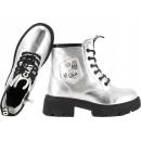 Wojtyłko zateplené zimní boty 25063s stříbrné