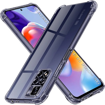 Techsuit Калъф за Xiaomi Redmi Note 11 Pro+ 5G - Techsuit - Удароустойчив Clear Silicone - Опушено Черен