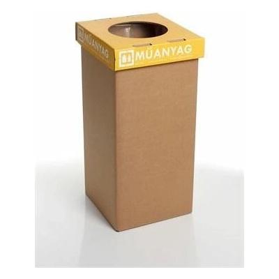 Recobin Mini, Odpadkový kôš na triedený odpad, recyklovaný, HU popis, 20 l, žltá