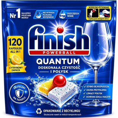 Finish Quantum kapsle do myčky Lemon 120 ks – Hledejceny.cz