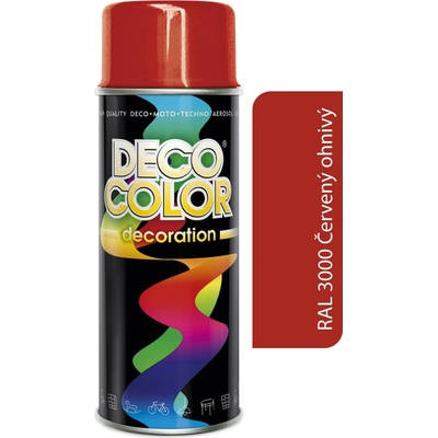 Sprej Deco Color Decoration 400ml RAL 3000 Červený ohnivý