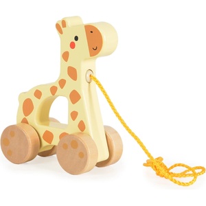 Tooky Toy Дървена играчка за дърпане Жирафче tj009