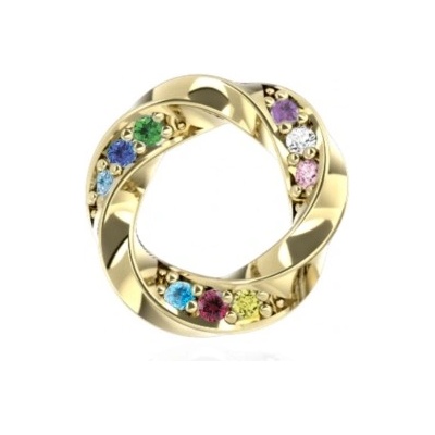 Couple Stylový přívěsek Garland žluté zlato s barevnými zirkony 6620368 0 0 40