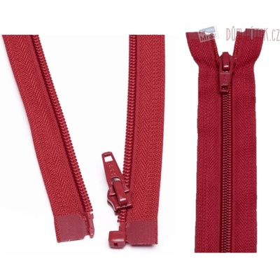 YKK Zips špirálový deliteľný tmavo červený 50 cm