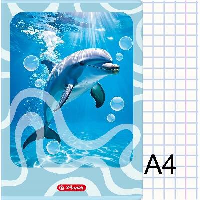 Herlitz Zošit A4 kockovaný delfín more