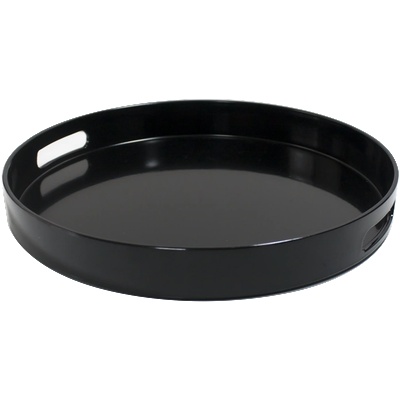 FUZHOU FUZHOU-Сервитьорска табла КРЪГ с борд ЧЕРНА ø35xh4, 5cm (JQY17-7098C-1) (015205)