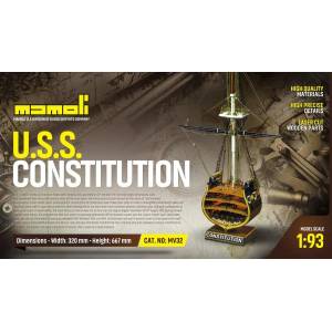 Mamoli Напречен разрес на фрегата U. S. S. Constitution 1: 93 (MV32)