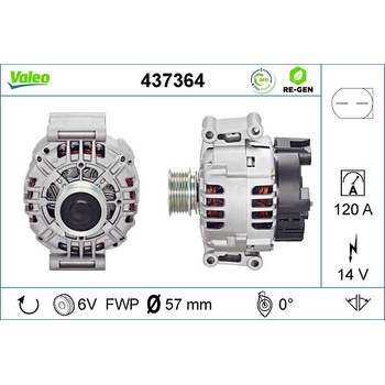 VALEO Alternátor 437364
