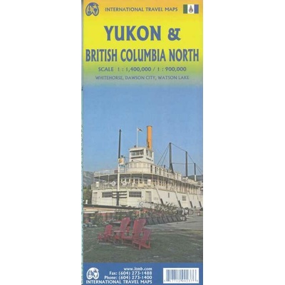mapa Yukon 1:1,4 mil. + British Columbia North 1:1 mil. ITM