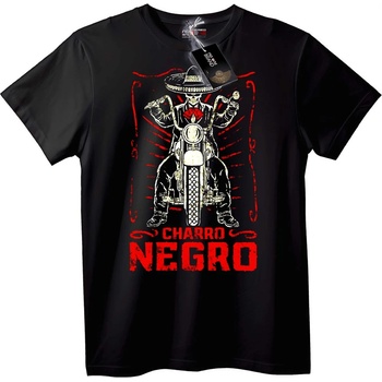NOONEBRAND Тениска Черен Чаро Череп - 2XL, Black