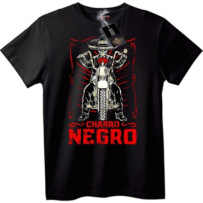 NOONEBRAND Тениска Черен Чаро Череп - 2XL, Black