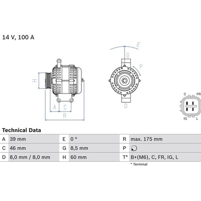 BOSCH 0 986 082 420 generátor (0986082420)