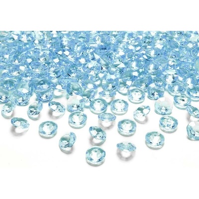 PartyDeco Konfetky diamantové modré