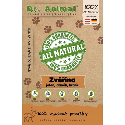 Dr. Animal zverina mäsové prúžky 80 g
