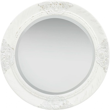 Image 1 of vidaXL Стенно огледало, бароков стил, 50 см, бяло (320344)