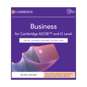 Cambridge IGCSE and O Level Business Digital Teacher's Resource Access Card (ISBN: 9781009813525)
