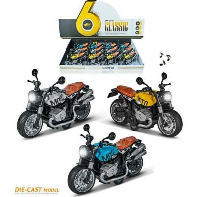 Alltoys Motorka so svetlom a zvukom žlutá 1:12