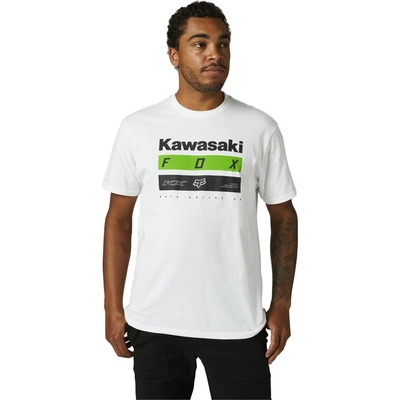 Fox tričko Kawasaki Stripes Ss optic white