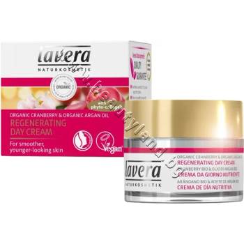 Lavera Дневен крем Lavera Cranberry & Argan Rich Day Cream, p/n LA-106543 - Дневен регенериращ крем за лице против бръчки с боровинки (LA-106543)