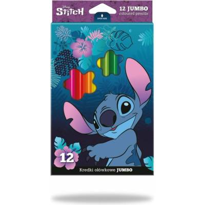 Colorino Jumbo trojhranné pastelky 12ks Stitch 590251