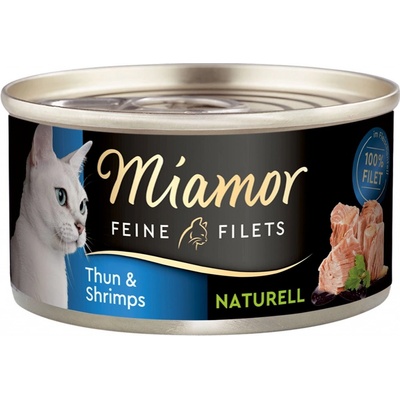 Miamor Fine Filets Naturelle tuňák a krevety 24 x 80 g