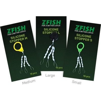 Zfish Extra Carp zarážky silicone stopper Čirá M 15ks – Zboží Dáma
