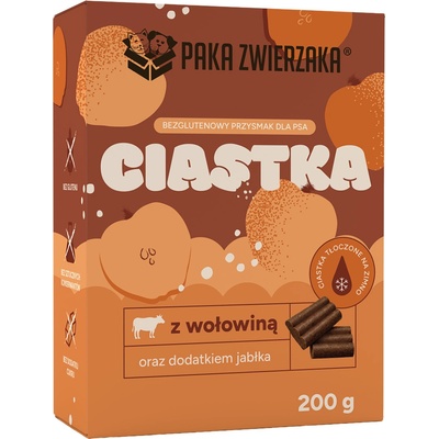 Paka Zwierzaka - Бисквити с говеждо месо и ябълка (200 г)