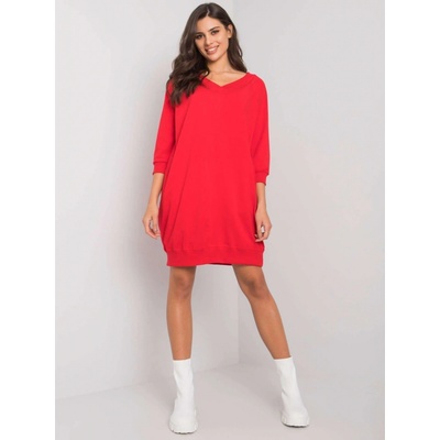 Mikinové šaty s vreckami RV-SK-7203.35P red