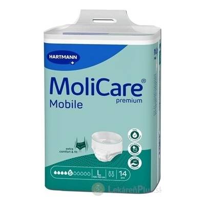 MoliCare Premium Mobile 5 kvapiek L plienkové nohavičky naťahovacie 1x14 ks
